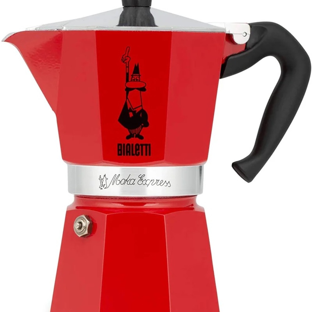 Bialetti Red Moka Express Stovetop Coffee Maker